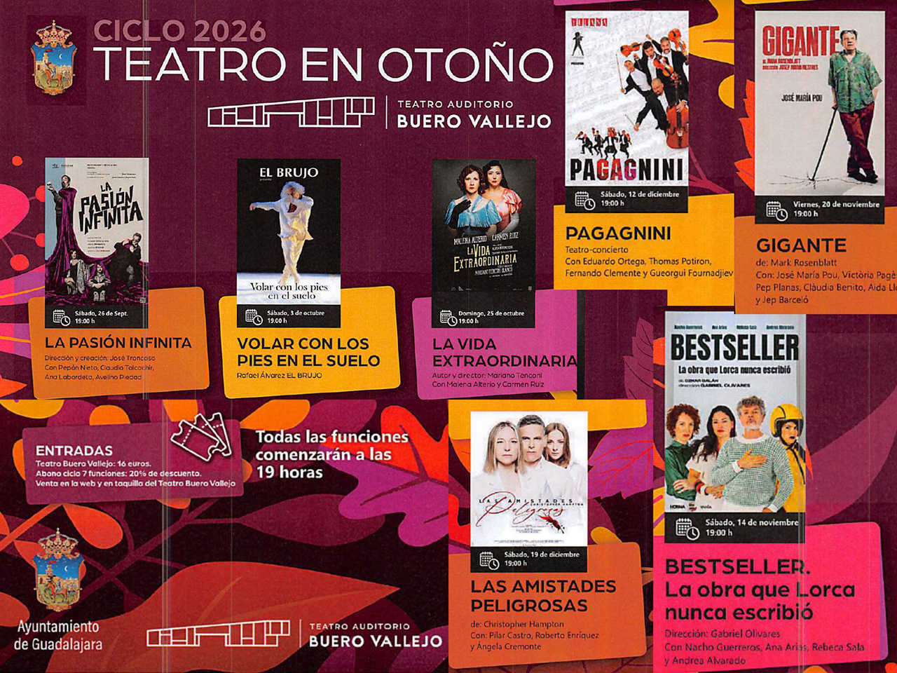 Pepón Nieto, Malena Alterio y José María Pou lideran el Ciclo de Teatro en Otoño del Buero Vallejo en Guadalajara